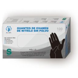 Guantes de Nitrilo Negro Kinefis Sin Polvo (Caja 100 Unidades)