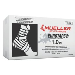 Tape Adhesivo Inelástico Mueller EuroTape® Platinum Blanco para Vendaje Funcional - Varias Medidas