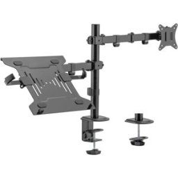 Ewent Soporte de Monitor + Portátil EW1519 Desk Mounting 13" - 32" Articulado Negro
