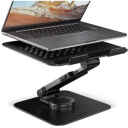 AXAGON Soporte Elevatório Rotativo STND-LRB para Portátiles Ajustable Aluminio Negro