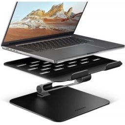 AXAGON Soporte Elevatório STND-LQB para Portátiles Ajustable Aluminio Negro