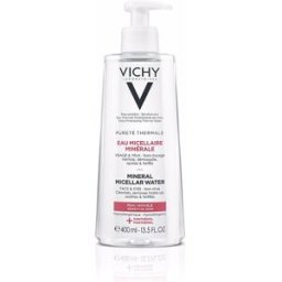 Vichy Laboratoires Pureté Thermale agua micelar mineral pieles sensibles con agua volcánica de vichy y pantenol 400 ml