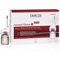 Vichy Laboratoires Dercos Technique Aminexil Clinical 5 Mujer, tratamiento anticaída fortalece y equilibra 21 x 6 ml