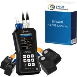 PCE Instruments Caudalímetro ultrasónico PCE-TDS 200+ SM-SW-KIT software incluido