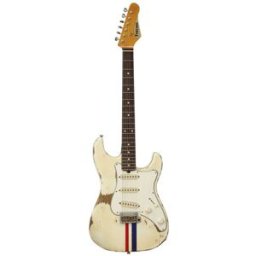 Friedman Vintage S-AMRTN-TTT-DN142-XTR Tintado blanco con bandas azules y rojas