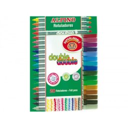 Rotulador alpino double double punta gruesa y punta fina caja de 20+4 unidades colores surtidos