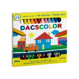 Lapices cera dacscolor caja de 24 unidades colores surtidos
