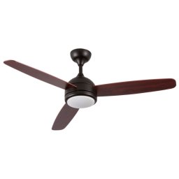 7H Dayron Vermont Ventilador de Techo con Luz LED y Mando 56W Madera Oscura