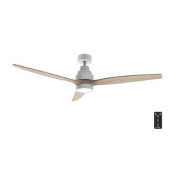 Cecotec EnergySilence Aero 5300 White&Wood Design Ventilador de Techo con Luz 30W Madera