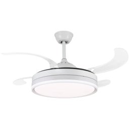 Universal Blue Altano 7042W Ventilador de Techo con Aspas Retráctiles Wifi y Luz 105cm 64W Blanco