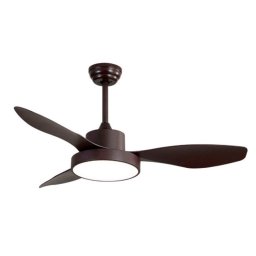 Iluminashop Ventilador de Techo con Luz LED y Mando 24W Marrón Motor DC