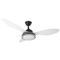 Iluminashop Ventilador de Techo con Luz LED y Mando 48W Negro/Blanco