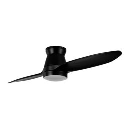 Iluminashop Ventilador de Techo con Luz LED y Mando 24W Negro Motor DC Aspas Retráctiles