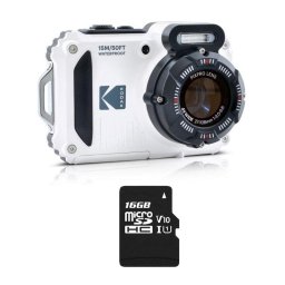 Cámara Subacuática Kodak PIXPRO WPZ2 16MP WiFi Blanca + Tarjeta SD 16GB