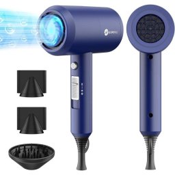 Secador de Pelo Iónico Profesional Dam Electronics 1800W 2 Temperaturas 2 Velocidades Azul