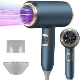 Secador de Pelo Profesional Dam Electronics 2400W 3 Temperaturas 2 Velocidades Iónico Azul con Difusor