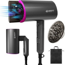 Secador de Pelo Plegable Iónico de Viaje Dam Electronics 2200W 2 Temperaturas 2 Velocidades con Difusor Gris