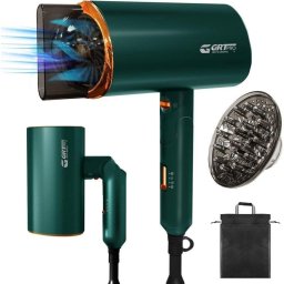 Secador de Pelo Plegable Iónico Dam Electronics 2200W 2 Temperaturas 2 Velocidades Difusor Verde