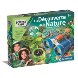 Kit de exploración al aire libre Clementoni Nature Discovery 6+ con gemelos, brújula y moldes
