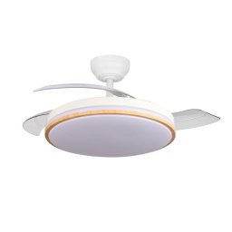 Ventilador de Techo con Luz Yatek Rubia 60W 107cm 6 Velocidades Motor DC Aspas Retráctiles Mando