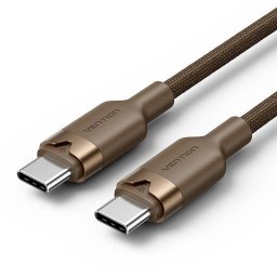Cable USB-C a USB-C Vention TRDJF 60W 3A 1m USB 2.0 Marrón