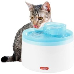 Fuente de agua eléctrica Zolux Silenciosa 2 L filtro doble para mascotas