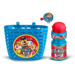 Set Accesorios Bicicleta Infantil Paw Patrol Cesta Botella Timbre Montaje Universal