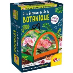 Kit Educativo Botánico Lisciani I'm a Genius Pocket Mini Invernadero de Madera para Niños