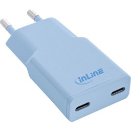 Cargador rápido USB-C InLine 30W GaN con 2 puertos Power Delivery