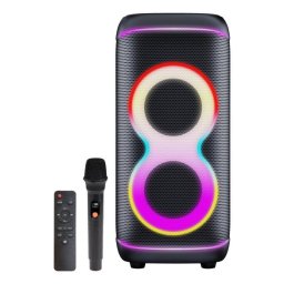 Altavoces Denver para fiestas inalámbricos y alámbricos 100 W con LED y batería