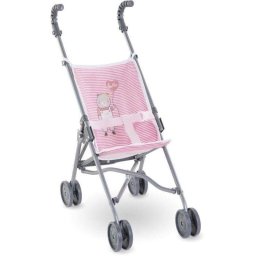 Silla de paseo Corolle Poussette Canne Rosa plegable para muñecas 30-42 cm