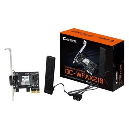 Tarjeta de red Gigabyte GC-WFAX210 PCIe 4.0 Wi-Fi 6E 2400 Mbps Bluetooth 5.2