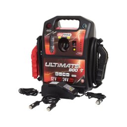 Ks Tools Ultimate Boost 550.1820 Arrancador/cargador De Baterías 12/24 V Con Pinzas, Pantalla Digital, Cables Reforzados 1000 V Y Protección 500 A, Para Gasolina Y Diésel