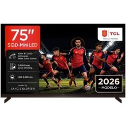 TCL TV SQD-MiniLED 189cm (75") 75X11L, 4K UHD, 9000 nits, Smart Google TV, 144Hz, Dolby Vision & Atmos, Audio by Bang & Olufsen. Acero oscuro