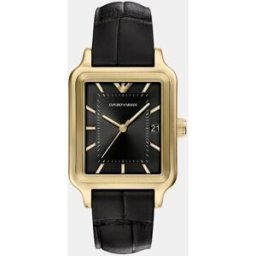 Giorgio Armani Reloj de hombre ar11757 de piel con cierre de hebilla. Negro