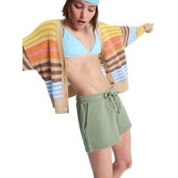 Roxy Pantalón corto de mujer Surf Stoked . (XS) Verde Oliva