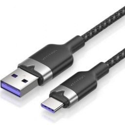 Cable USB Vention CTOBH USB-C a USB-A 2m 100W 480Mbps Negro