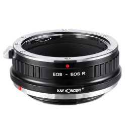 Adaptador K&F Concept Canon EF a EOS R Montura Manual Enfoque Infinito Latón Aluminio