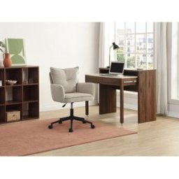 Unique Silla de oficina - Pana - Topo y negro - Altura regulable - BATARU