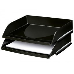 Bandeja sobremesa cep plastico apaisada negro 351x260x69 mm