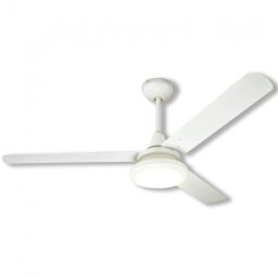 Fm Calefacción VTI-1140L Ventilador de Techo con Luz y Mando 70W Blanco