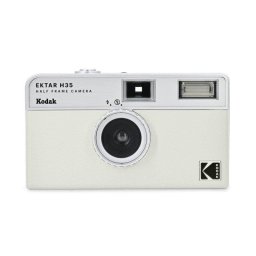 Cámara Analógica Agfaphoto H35 Medio Formato Blanco con Flash Integrado