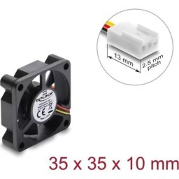 Refrigeración aire Delock 5 V 35x35x10 mm ventilador negro compacto