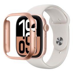 Funda Protectora Amazingthing Apple Watch Series 10 46mm Oro Rosa Policarbonato