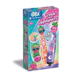 Kit creativo Clementoni 18395 para niños, personaliza 2 rotuladores fluorescentes