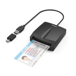 Lector de tarjetas inteligentes y DNI HAMA USB 2.0 con adaptador USB-C