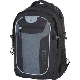 Mochila Schildkröt Wheel Bee Revolution 30L LED verde, reflectantes, USB, 20 kg