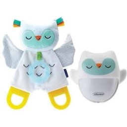 Set regalo bebé Infantino 302036 luz nocturna recargable y peluche búho con anillo de dentición