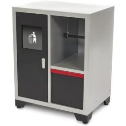 HBM Papelera Deluxe y soporte de papel para equipos de taller