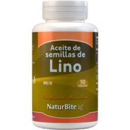 Naturbite aceite de semillas de lino 1000 mg 90 perlas.